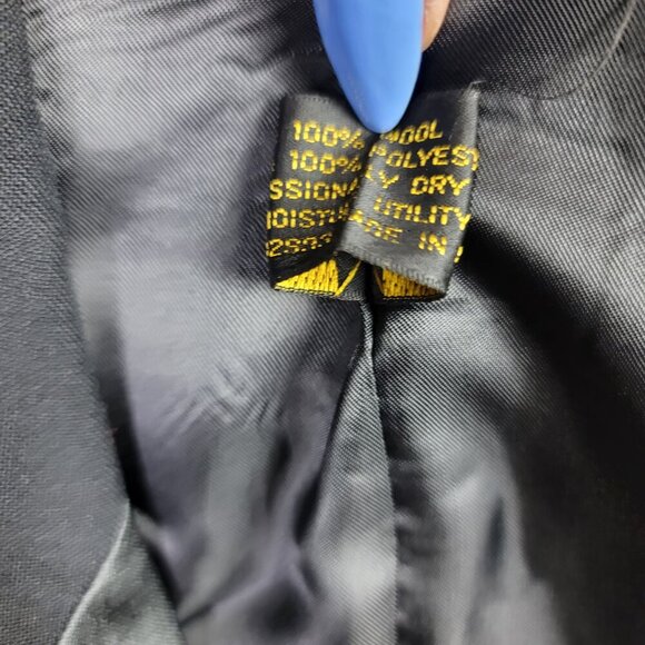 Giorgio Sant Angelo Vintage Black 100% Wool Men's Blazer Coat | Size 44L - Picture 7 of 8